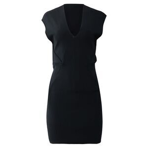 Alexander Wang V-neck Mini Dress in Black Rayon